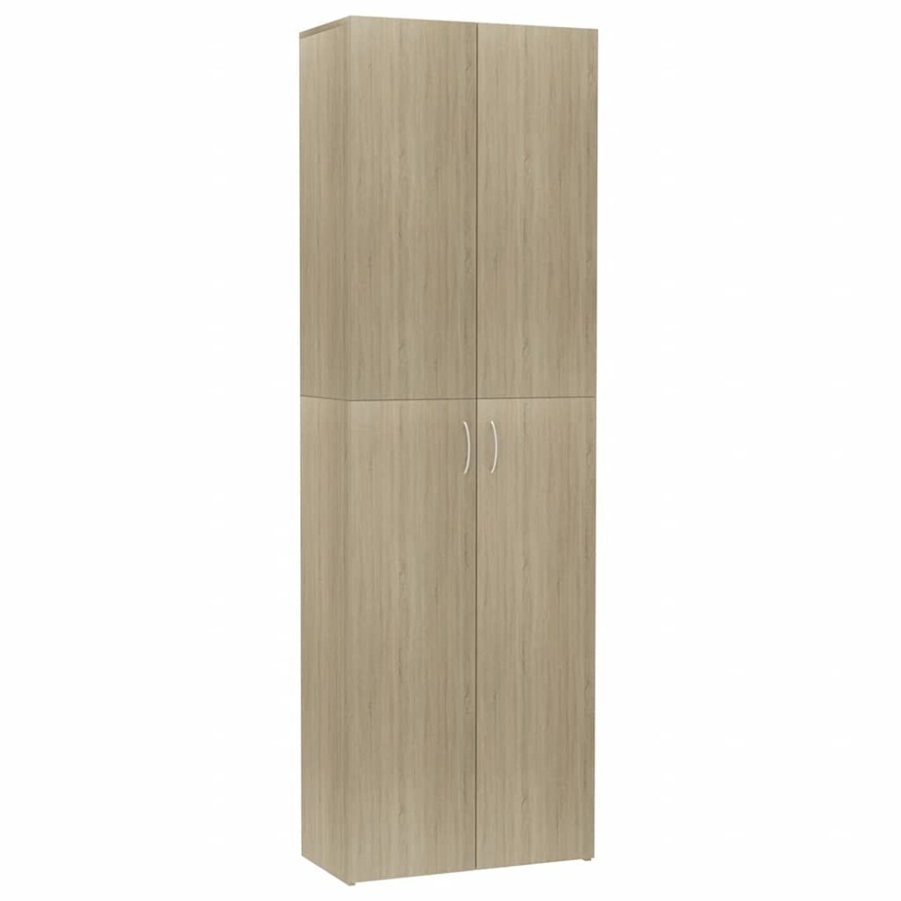 vidaXL Dulap de birou, stejar sonoma, 60x32x190 cm, lemn prelucrat