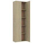vidaXL Dulap de birou, stejar sonoma, 60x32x190 cm, lemn prelucrat vidaXL Dulap de birou, stejar sonoma, 60x32x190 cm, lemn prelucrat