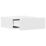 vidaXL Noptieră suspendată, alb, 40x30x15 cm, lemn prelucrat