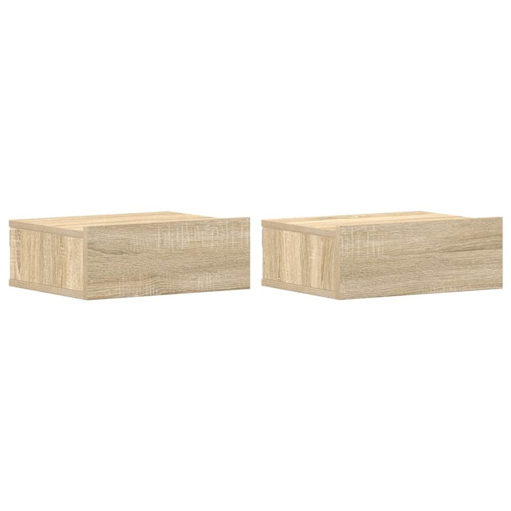 vidaXL Noptiere suspendate, 2 buc., stejar sonoma, 40x30x15 cm