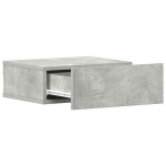 vidaXL Noptieră suspendată, gri beton, 40x30x15 cm, lemn prelucrat
