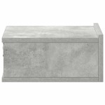vidaXL Noptieră suspendată, gri beton, 40x30x15 cm, lemn prelucrat