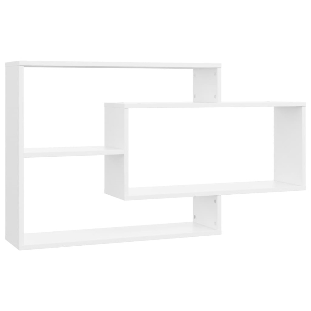 vidaXL Rafturi de perete, alb, 104x20x58,5 cm, lemn prelucrat