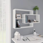 vidaXL Rafturi de perete, alb, 104x20x58,5 cm, lemn prelucrat vidaXL Rafturi de perete, alb, 104x20x58,5 cm, lemn prelucrat