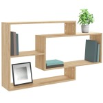 vidaXL Rafturi de perete, stejar sonoma,104x20x58,5 cm, lemn prelucrat