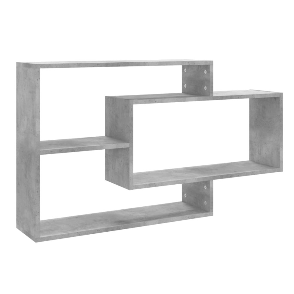 vidaXL Rafturi de perete, gri beton, 104x20x58,5 cm, lemn prelucrat