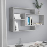vidaXL Rafturi de perete, gri beton, 104x20x58,5 cm, lemn prelucrat vidaXL Rafturi de perete, gri beton, 104x20x58,5 cm, lemn prelucrat