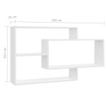 vidaXL Rafturi de perete alb extralucios 104x20x58,5 cm lemn prelucrat vidaXL Rafturi de perete alb extralucios 104x20x58,5 cm lemn prelucrat