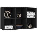 vidaXL Bibliotecă/Servantă, negru, 66x30x98 cm, PAL vidaXL Bibliotecă/Servantă, negru, 66x30x98 cm, PAL