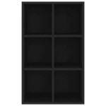 vidaXL Bibliotecă/Servantă, negru, 66x30x98 cm, PAL vidaXL Bibliotecă/Servantă, negru, 66x30x98 cm, PAL