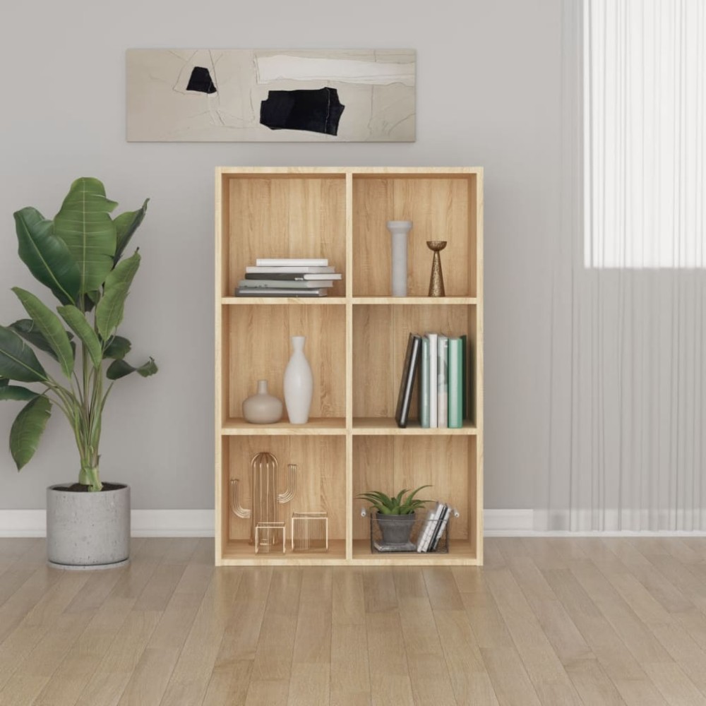 vidaXL Bibliotecă/Servantă, stejar sonoma, 66x30x98 cm, PAL