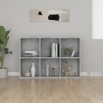 vidaXL Bibliotecă/Servantă, gri beton, 66x30x98 cm, PAL vidaXL Bibliotecă/Servantă, gri beton, 66x30x98 cm, PAL