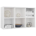 vidaXL Bibliotecă/Servantă, alb extralucios, 66x30x98 cm, PAL vidaXL Bibliotecă/Servantă, alb extralucios, 66x30x98 cm, PAL