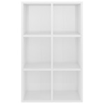 vidaXL Bibliotecă/Servantă, alb extralucios, 66x30x98 cm, PAL vidaXL Bibliotecă/Servantă, alb extralucios, 66x30x98 cm, PAL