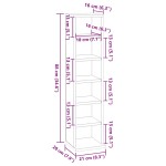 vidaXL Dulap CD-uri, negru, 21x20x88 cm, lemn compozit