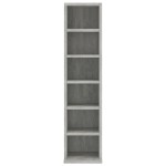 vidaXL Dulap CD-uri, gri beton, 21x20x88 cm, lemn compozit vidaXL Dulap CD-uri, gri beton, 21x20x88 cm, lemn compozit