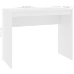 vidaXL Birou, alb, 90x40x72 cm, lemn prelucrat vidaXL Birou, alb, 90x40x72 cm, lemn prelucrat