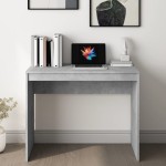 vidaXL Birou, gri beton, 90x40x72 cm, lemn prelucrat