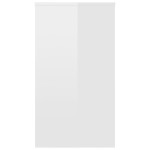 vidaXL Birou, alb extralucios, 90x40x72 cm, lemn prelucrat
