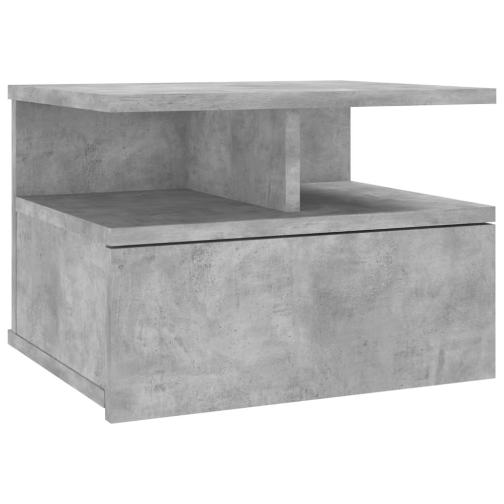 vidaXL Noptieră suspendată, gri beton, 40x31x27 cm, lemn prelucrat