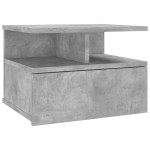 vidaXL Noptieră suspendată, gri beton, 40x31x27 cm, lemn prelucrat