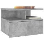 vidaXL Noptieră suspendată, gri beton, 40x31x27 cm, lemn prelucrat