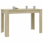 vidaXL Masă de bucătărie, stejar sonoma, 120x60x76 cm, lemn prelucrat