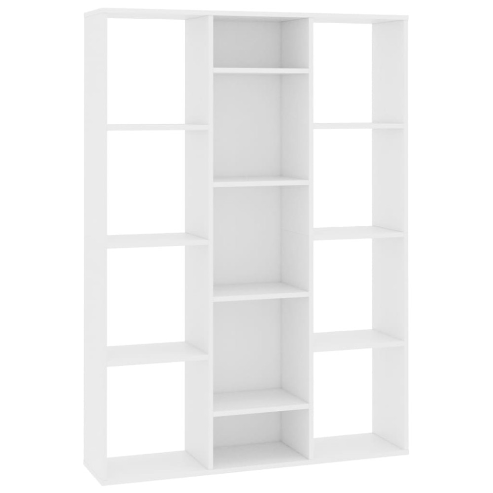 vidaXL Separator cameră/Bibliotecă, alb, 100x24x140 cm, lemn prelucrat