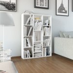 vidaXL Separator cameră/Bibliotecă, alb, 100x24x140 cm, lemn prelucrat vidaXL Separator cameră/Bibliotecă, alb, 100x24x140 cm, lemn prelucrat