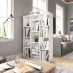vidaXL Separator cameră/Bibliotecă, alb, 100x24x140 cm, lemn prelucrat vidaXL Separator cameră/Bibliotecă, alb, 100x24x140 cm, lemn prelucrat