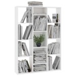 vidaXL Separator cameră/Bibliotecă, alb, 100x24x140 cm, lemn prelucrat vidaXL Separator cameră/Bibliotecă, alb, 100x24x140 cm, lemn prelucrat