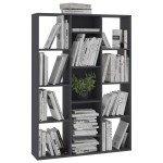 vidaXL Separator cameră/Bibliotecă, gri, 100x24x140 cm, PAL