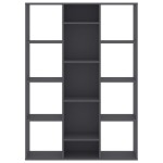 vidaXL Separator cameră/Bibliotecă, gri, 100x24x140 cm, PAL