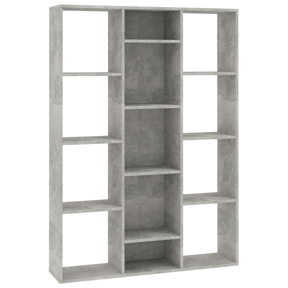 vidaXL Separator/Bibliotecă, gri beton, 100x24x140 cm, lemn prelucrat