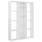 vidaXL Separator/Bibliotecă alb lucios 100x24x140 cm lemn prelucrat vidaXL Separator/Bibliotecă alb lucios 100x24x140 cm lemn prelucrat