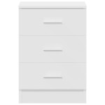 vidaXL Noptiere, 2 buc., alb, 38x35x56 cm, lemn prelucrat