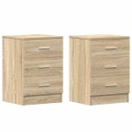 vidaXL Noptiere, 2 buc., stejar sonoma, 38x35x56 cm, lemn prelucrat vidaXL Noptiere, 2 buc., stejar sonoma, 38x35x56 cm, lemn prelucrat