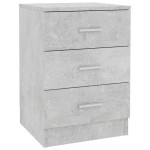 vidaXL Noptieră, gri beton, 38x35x56 cm, lemn prelucrat