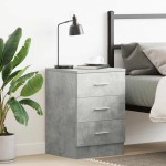 vidaXL Noptieră, gri beton, 38x35x56 cm, lemn prelucrat