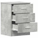 vidaXL Noptieră, gri beton, 38x35x56 cm, lemn prelucrat