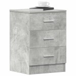 vidaXL Noptiere, 2 buc., gri beton, 38x35x56 cm, lemn prelucrat