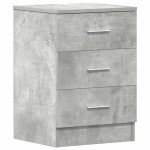 vidaXL Noptiere, 2 buc., gri beton, 38x35x56 cm, lemn prelucrat