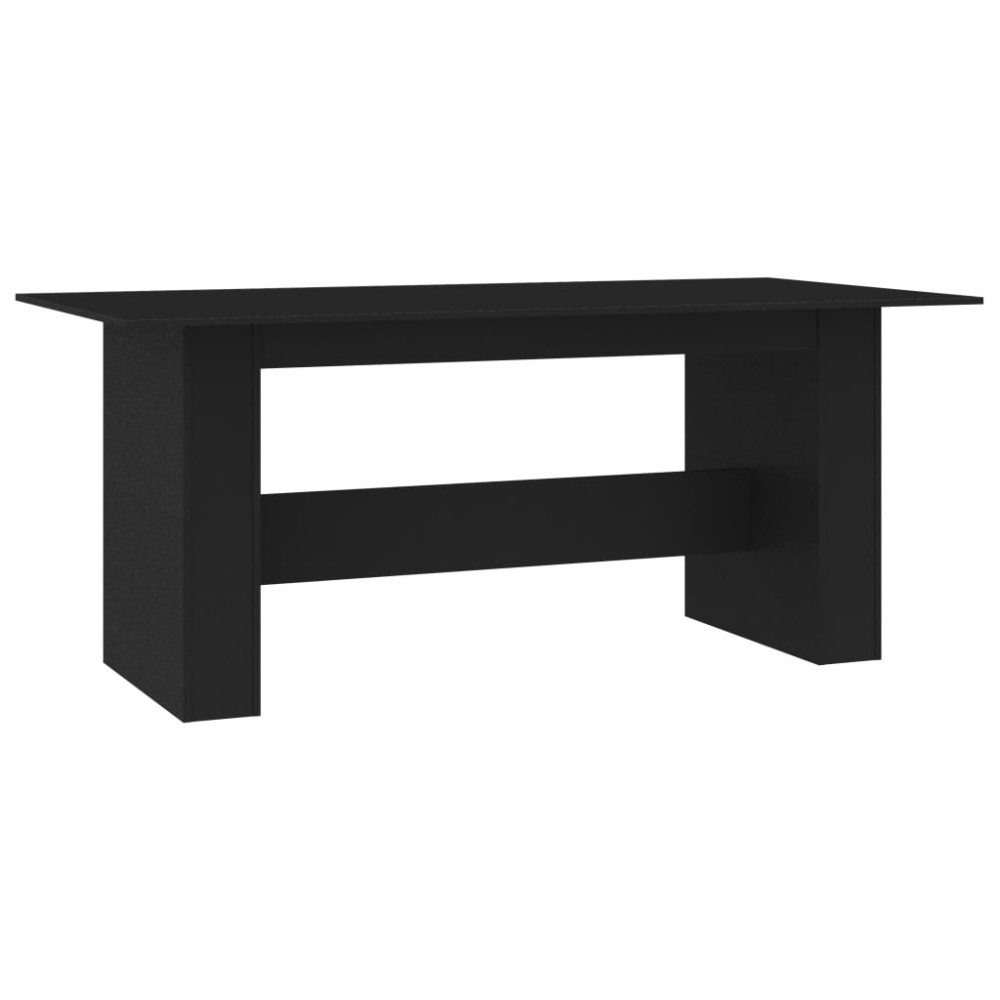 vidaXL Masă de bucătărie, negru, 180x90x76 cm, lemn prelucrat