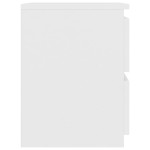 vidaXL Noptiere, 2 buc., alb, 30x30x40 cm, lemn prelucrat