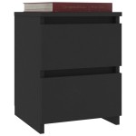 vidaXL Noptieră, negru, 30x30x40 cm, lemn prelucrat vidaXL Noptieră, negru, 30x30x40 cm, lemn prelucrat