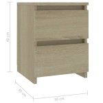 vidaXL Noptieră, stejar sonoma, 30x30x40 cm, lemn prelucrat vidaXL Noptieră, stejar sonoma, 30x30x40 cm, lemn prelucrat