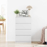 vidaXL Dulap, alb extralucios, 60x35x98,5 cm, lemn prelucrat