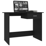 vidaXL Birou, negru, 100x50x76 cm, lemn prelucrat vidaXL Birou, negru, 100x50x76 cm, lemn prelucrat