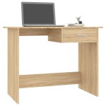 vidaXL Birou, stejar sonoma, 100x50x76 cm, lemn prelucrat