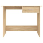 vidaXL Birou, stejar sonoma, 100x50x76 cm, lemn prelucrat